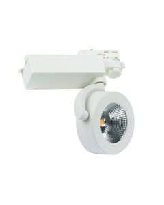 BS0031 LED 3-fase railspot Rond 10W 2700K 36º Dimbaar Wit