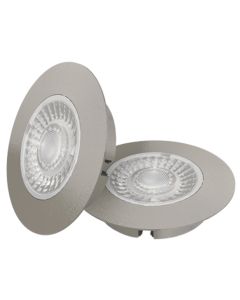 LED Cabiled Downlight dimbaar set 2x4W 2700K geborsteld chroom IP44