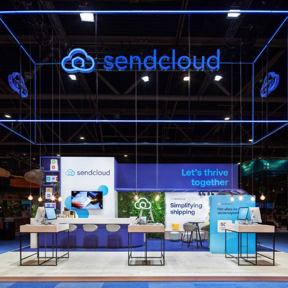 Bekijk onze LED beursverlichting voor Sendcloud Beursverlichting voor Sendcloud